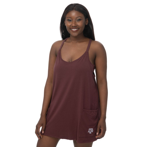 ZooZatz Texas A&M Aggies women’s maroon sleeveless dress with Texas A&M logo