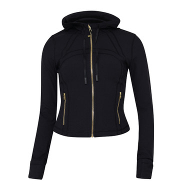 完売品 lululemon ジャケット 黒 総柄 フルジップ サイズ4 美品 23719__67381.1778001484.386.