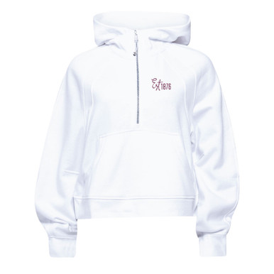 lululemon White Scuba 1/2 Zip Hoodie - Established 1876 Script
