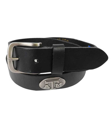 Zep-Pro Men's Leather Concho Belt - Black - Maroon U