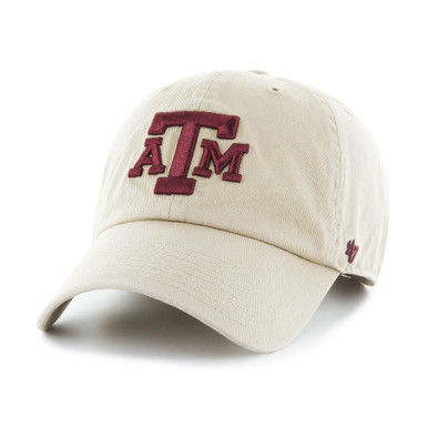 47 Brand Khaki Block ATM Clean Up Adjustable Cap - Maroon U