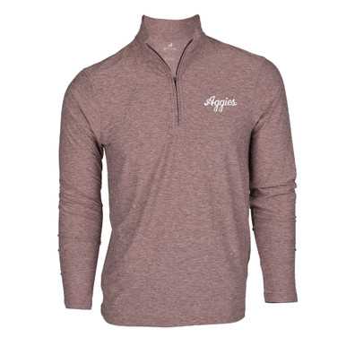 Antigua Men's Texas A&M Heather Hunk 1/4 Zip Pullover - Maroon U