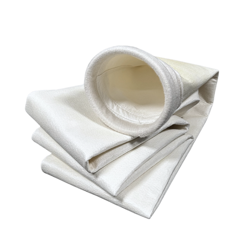 Top Load Baghouse Filter, Singed Poly, Snap Band, 4-3/4 in dia, 67 in long, Sewn, Bolt Hole