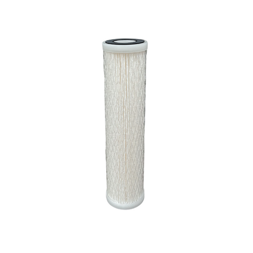 20 inch Absolute rated polypropylene pleated liquid cartridge, full view