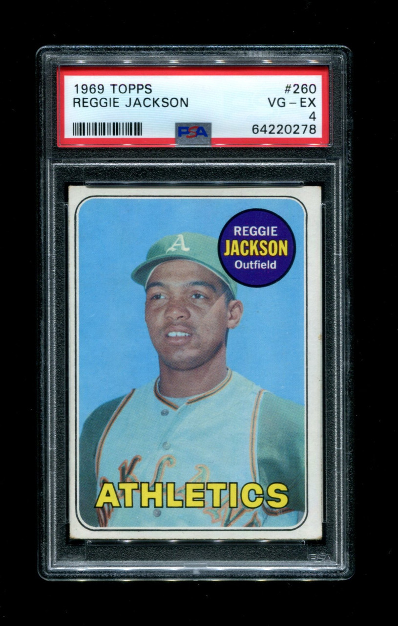 1969 Reggie Jackson Topps #260 RC Athletics PSA 4 - OPC Baseball.com