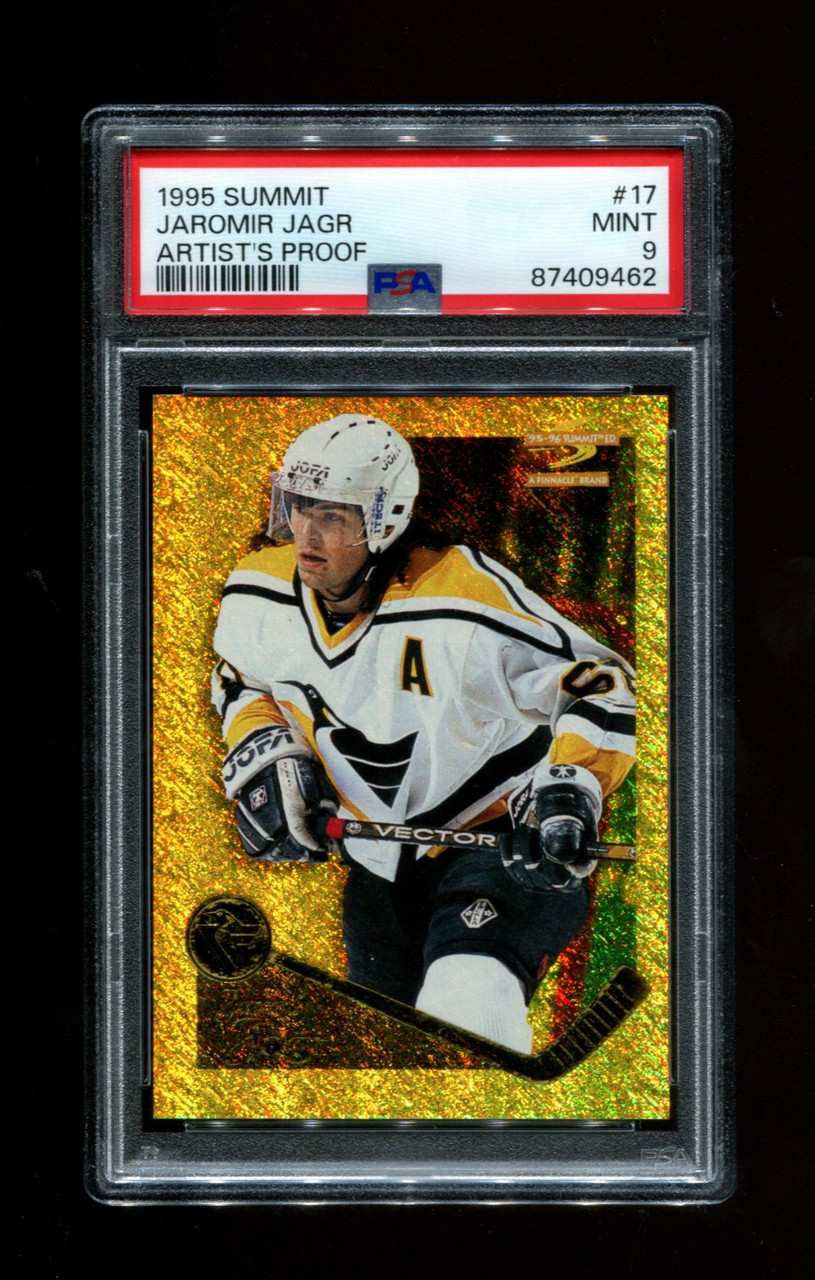1995 Jaromir Jagr Summit #17 Artists Proof Gold Penguins PSA 9