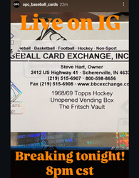 1968 Topps Hockey Vending Box Break - March 10, 2025