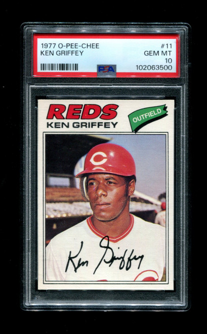 1977 Ken Griffey O-Pee-Chee #11 Reds PSA 10