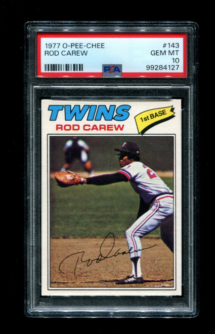 1977 Rod Carew O-Pee-Chee #143 Twins PSA 10