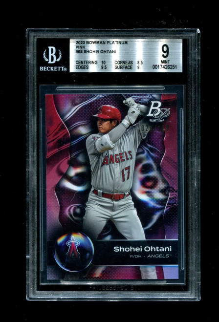 2023 Shohei Ohtani Bowman Platinum #68 Pink /199 Angels BGS 9