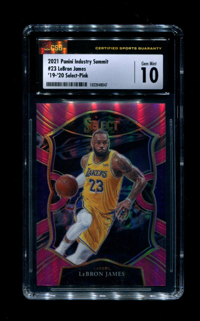 2021 Lebron James Panini Industry Summit /10 Select Pink Lakers CSG 10