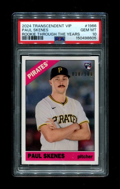 2024 Paul Skenes Topps Transcendent 1966 RC Through Years PSA 10