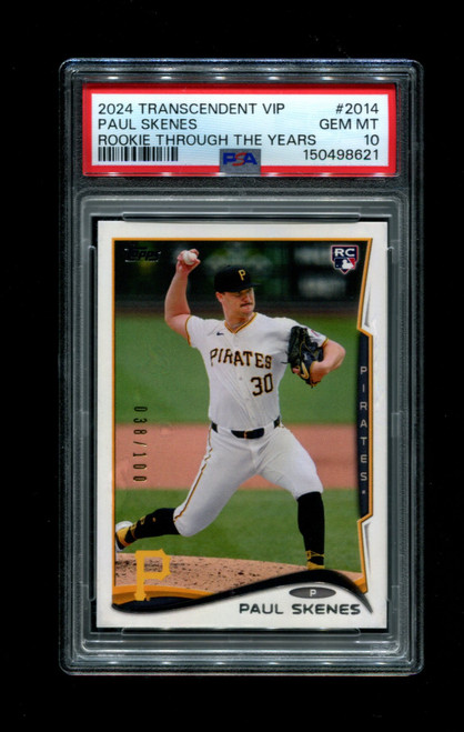 2024 Paul Skenes Topps Transcendent 2014 RC Through Years PSA 10