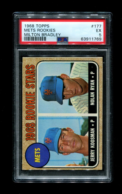 1968 Nolan Ryan Topps Milton Bradley #177 Rookie Mets PSA 5