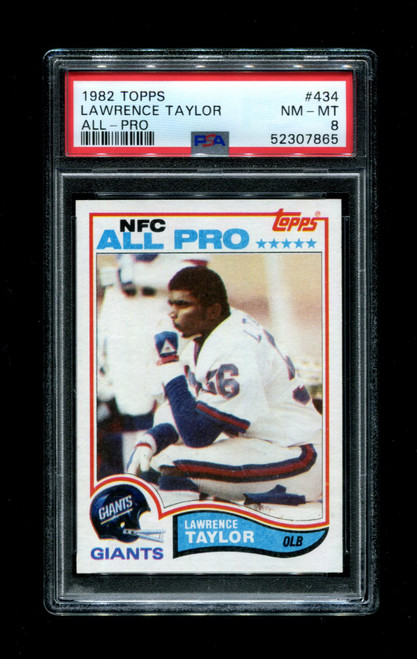 1982 Lawrence Taylor Topps #434 RC Giants PSA 8