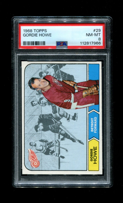 1968 Gordie Howe Topps #29 Red Wings PSA 8