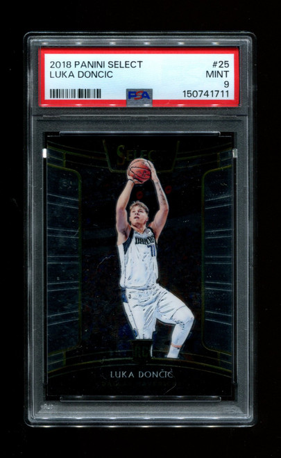 2018 Luka Doncic Panini Select #25 RC Mavericks PSA 9