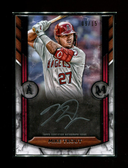 2022 Mike Trout Topps Museum Framed Auto /15 Angels 