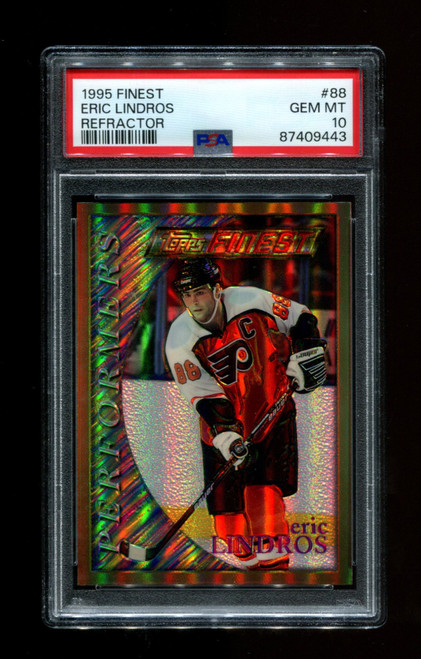 1995 Eric Lindros Topps Finest #88 Rare Refractor Flyers PSA 10