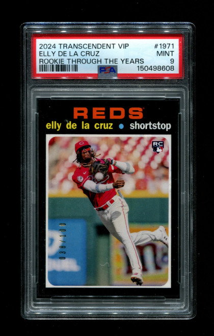 2024 Elly De La Cruz Topps Transcendent VIP RC 1971 Through Years /100 PSA 9