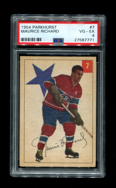 1954 Maurice Richard Parkhurst #7 Canadians PSA 4