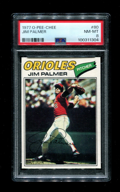 1977 Jim Palmer O-Pee-Chee #80 Orioles PSA 8