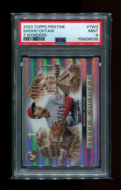 2023 Shohei Ohtani Topps Prostine #7w3 Seven Wonders /70 Angels PSA 9