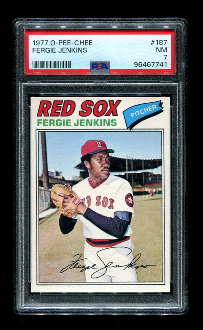 1977 Fergie Jenkins O-Pee-Chee #187 Red Sox PSA 7