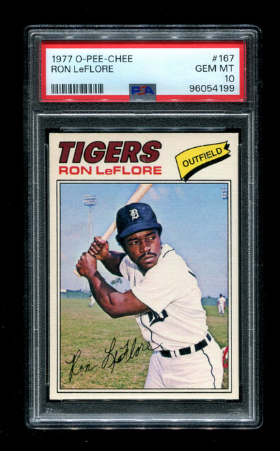 1977 Ron LeFlore O-Pee-Chee #167 Tigers PSA 10