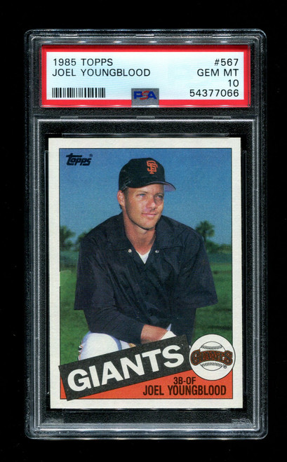 1985 Joel Youngblood Topps #567 Giants PSA 10