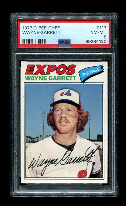 1977 Wayne Garrett O-Pee-Chee #117 Expos PSA 8