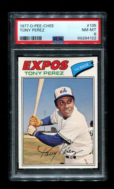 1977 Tony Perez O-Pee-Chee #135 Expos PSA 8