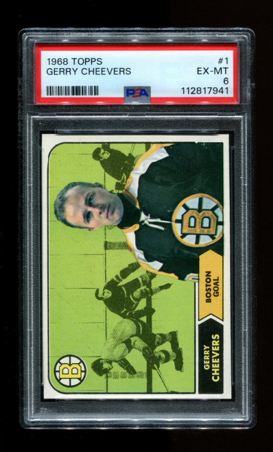 1968 Gerry Cheevers Topps #1 Bruins PSA 6
