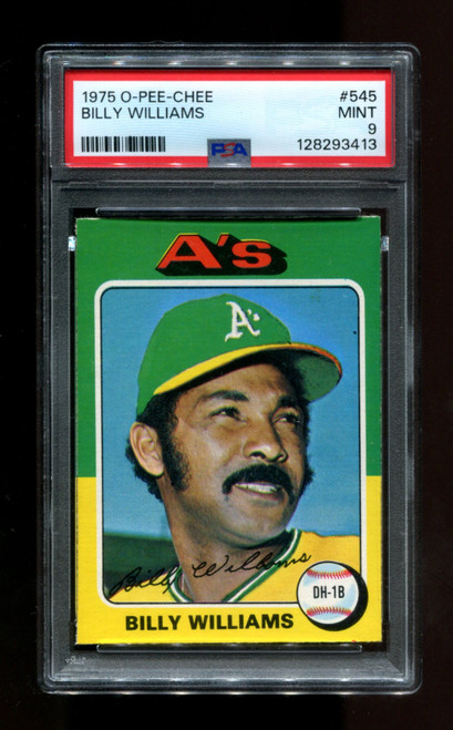 1975 Billy Williams O-Pee-Chee #545 Athletics PSA 9