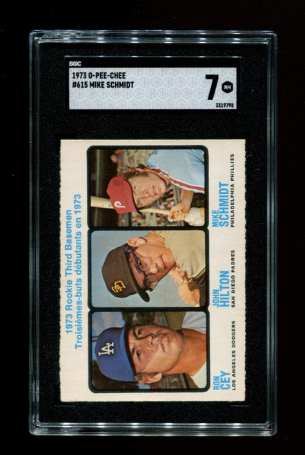 1973 Mike Schmidt O-Pee-Chee #615 Rookie Third Basemen SGC 7