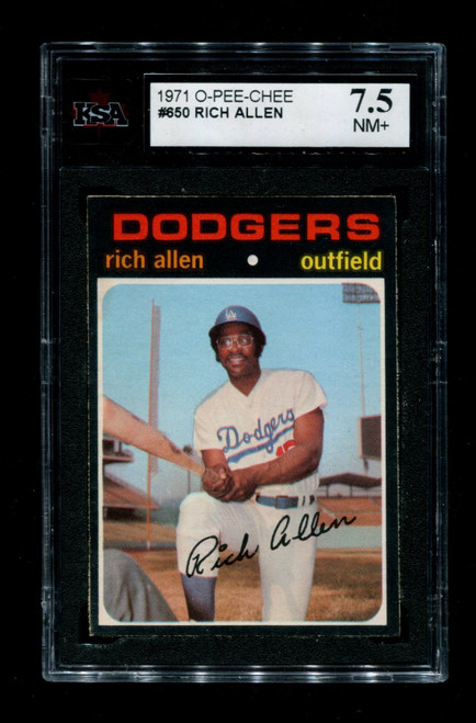 1971 Rich Allen O-Pee-Chee #650 SP Dodgers KSA 7.5