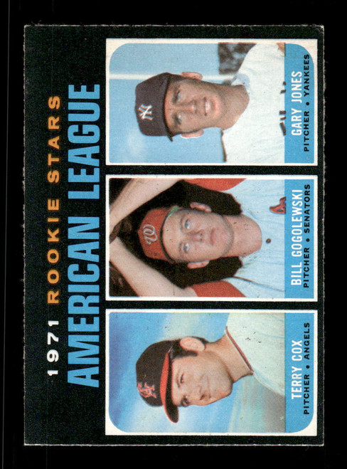 1971 A.L. Rookie Stars O-Pee-Chee #559 Cox/Gogolewski/Jones *5117