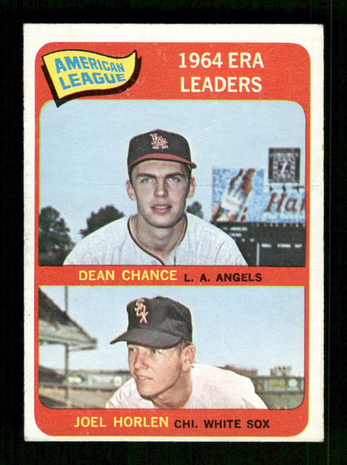 1965 A.L. ERA Leaders O-Pee-Chee #7 Dean Chance - Joel Horlen *5309