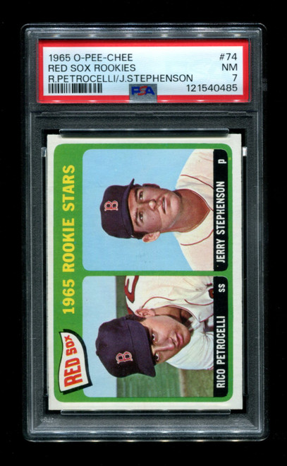 1965 Red Sox Rookie Stars O-Pee-Chee #74 Rico Petrocelli PSA 7