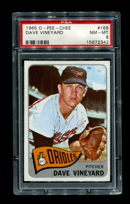 1965 Dave Vineyard O-Pee-Chee #169 Orioles PSA 8