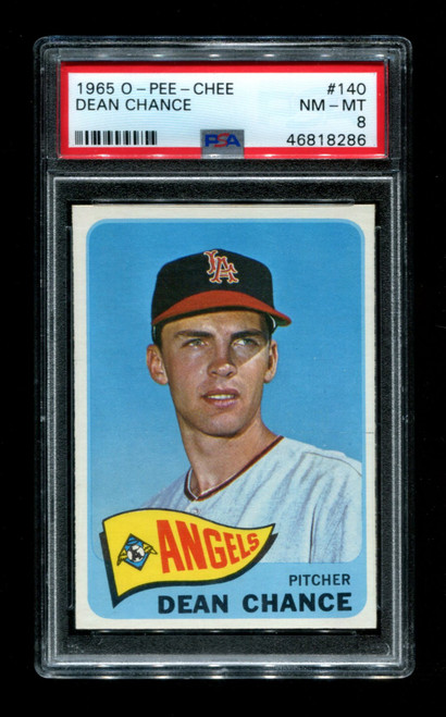1965 Dean Chance O-Pee-Chee #140 Angels PSA 8