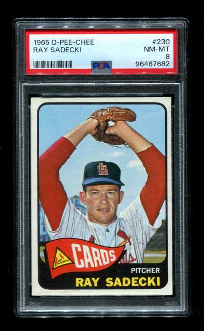 1965 Ray Sadecki O-Pee-Chee #230 Cardinals  PSA 8