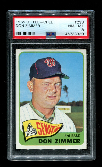 1965 Don Zimmer O-Pee-Chee #233 Senators PSA 8