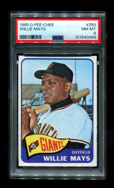 1965 Willie Mays O-Pee-Chee #250 Giants PSA 8