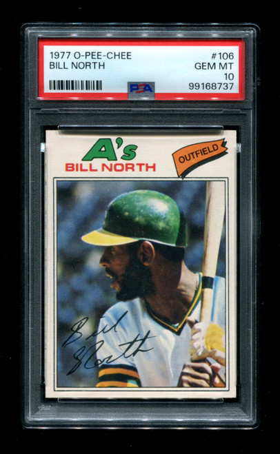 1977 Bill North O-Pee-Chee #106 Athletics PSA 10
