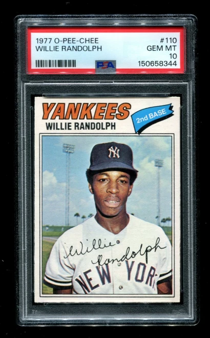 1977 Willie Randolph O-Pee-Chee #110 Yankees PSA 10