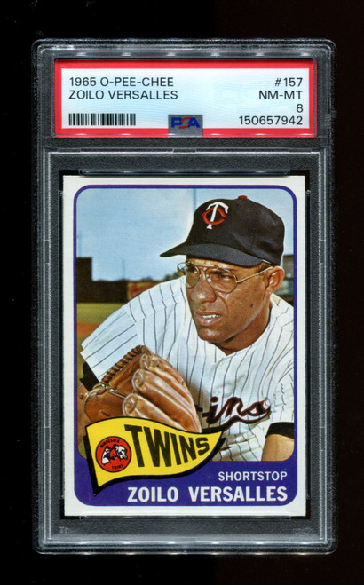 1965 Zoilo Versalles O-Pee-Chee #157 Twins PSA 8