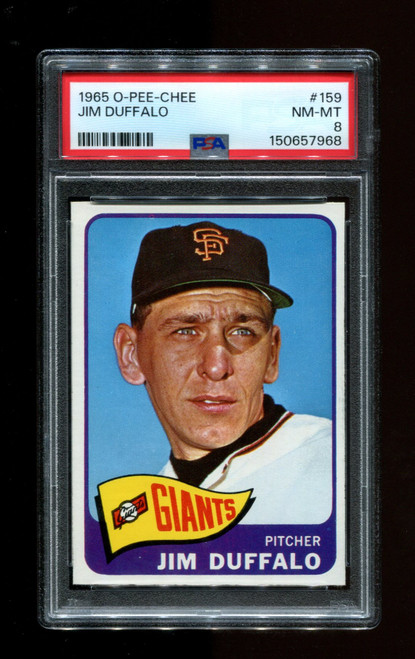 1965 Jim Duffalo O-Pee-Chee #159 Giants PSA 8