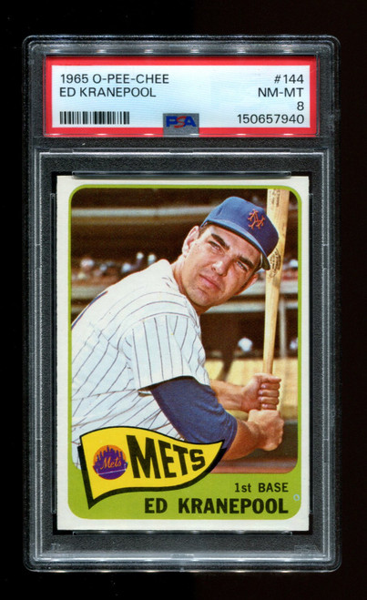 1965 Ed Kranepool O-Pee-Chee #144 Mets PSA 8