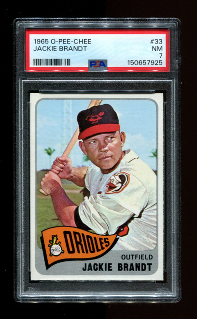 1965 Jackie Brandt O-Pee-Chee #33 Orioles PSA 7